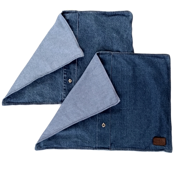 Nautica Denim Pillow Shams Standard Set of 2 - Picture 3 of 8